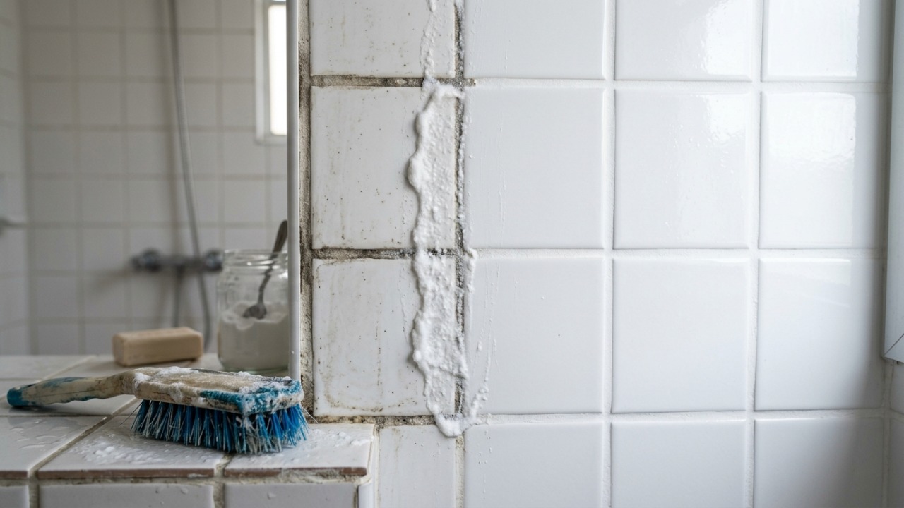 Use uma mistura caseira potente para clarear rejuntes e renovar o brilho do seu banheiro.