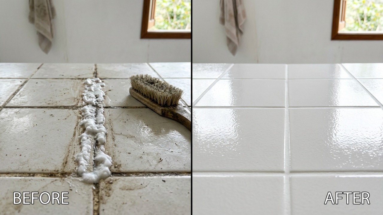 Aproveite restos de shampoo e bicarbonato para remover manchas dos azulejos de forma econômica.