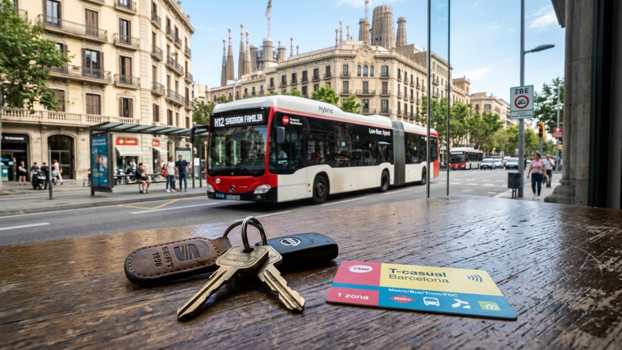A transição para a mobilidade sustentável em Barcelona proíbe carros antigos em zonas de baixa emissão.