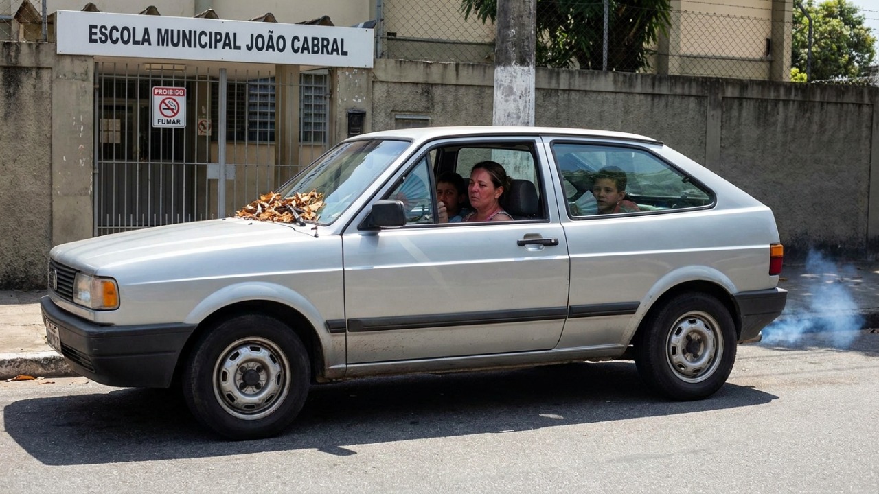 A borracha de vedação desgastada permite que os gases e odores do motor invadam a cabine do veículo através do sistema de ventilação.