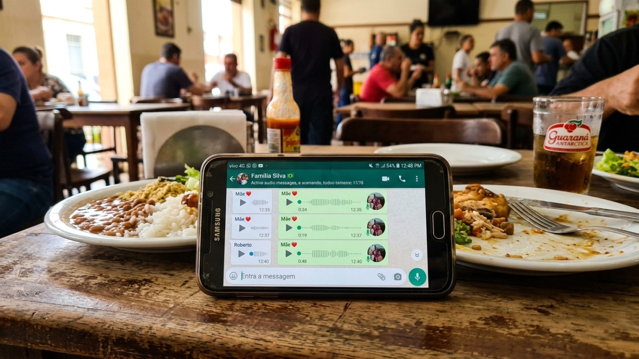 O uso frequente de áudios em redes sociais simplifica a expressão de sentimentos e otimiza o tempo nas interações digitais.