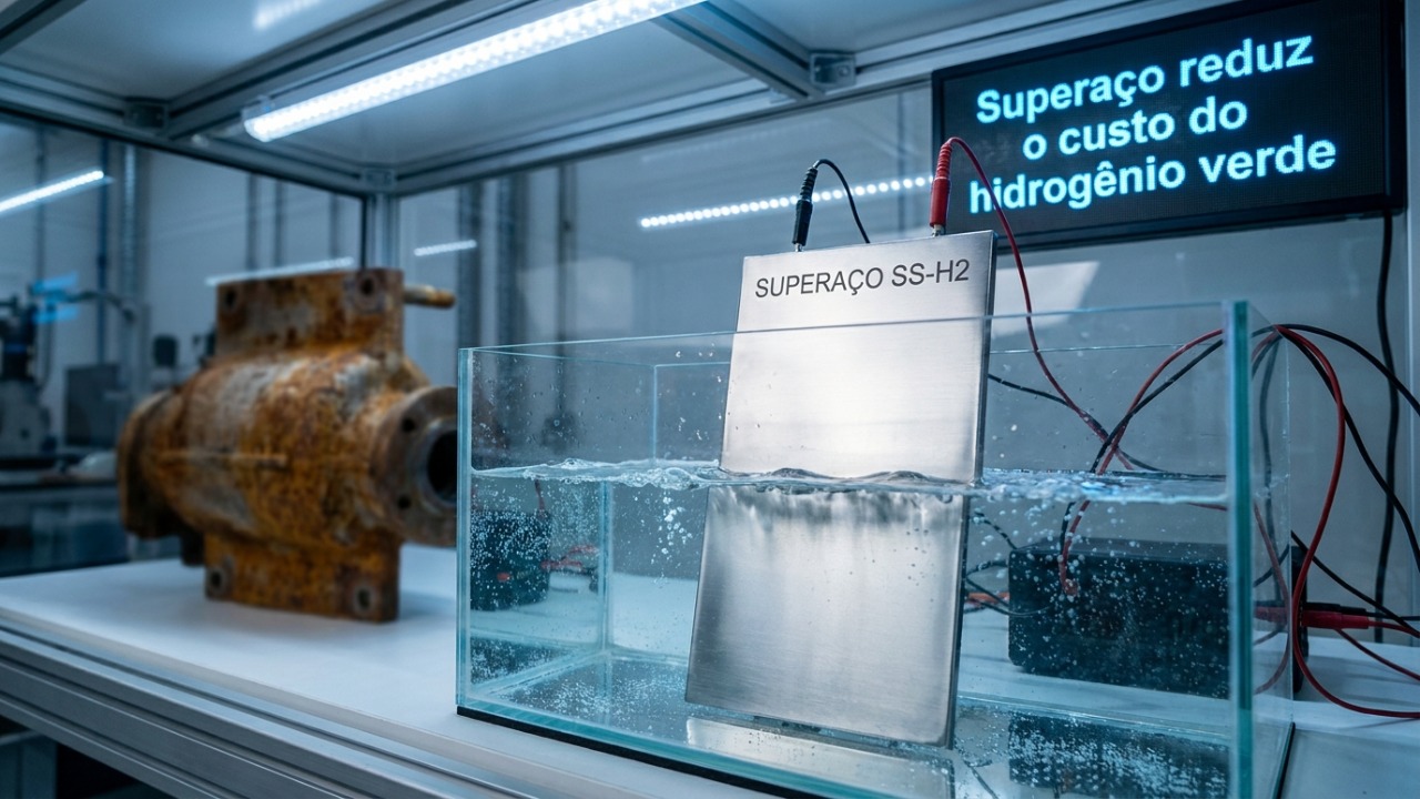 O novo superaço SS-H2 utiliza dupla passivação para resistir a ambientes extremos na produção de hidrogênio sustentável.