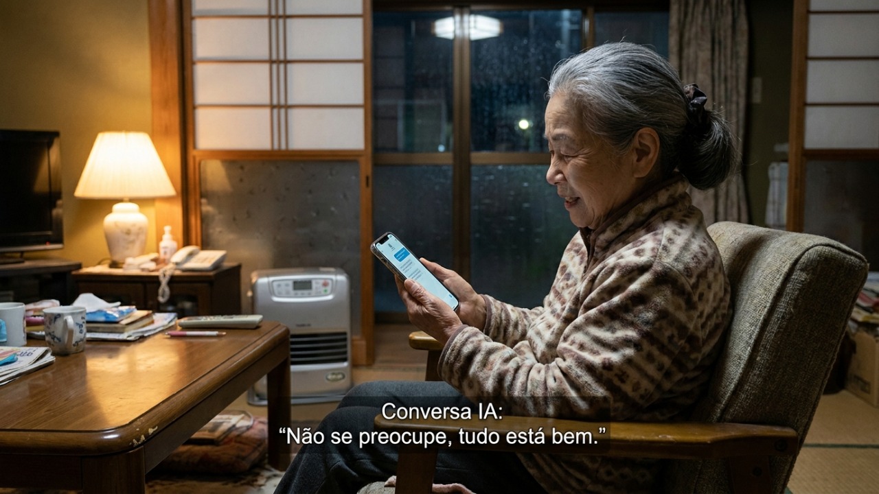 O uso da tecnologia e dos desabafos virtuais ajuda muitas mulheres idosas no Japão a atenuar a solidão dentro de casa.