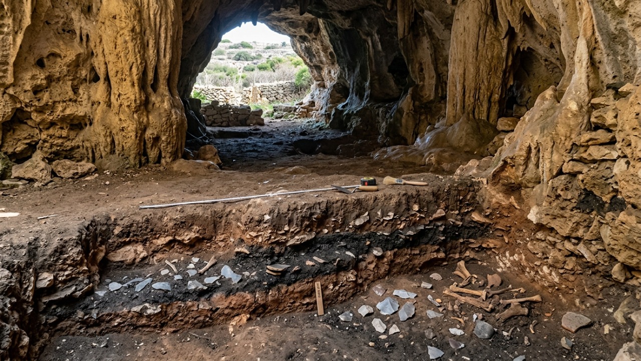 Vestígios encontrados na caverna de Latnija comprovam uma ocupação humana pioneira e isolada em Malta.