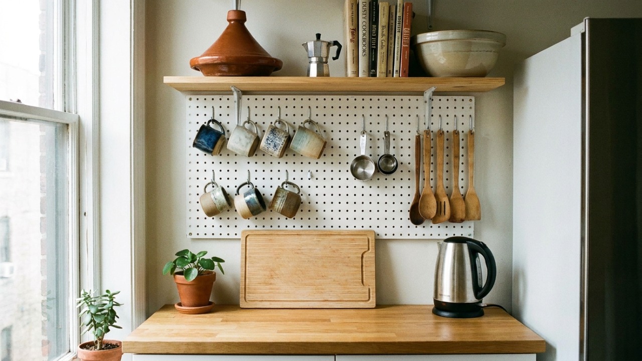 Otimize o espaço da sua cozinha compacta com soluções inteligentes e funcionais.