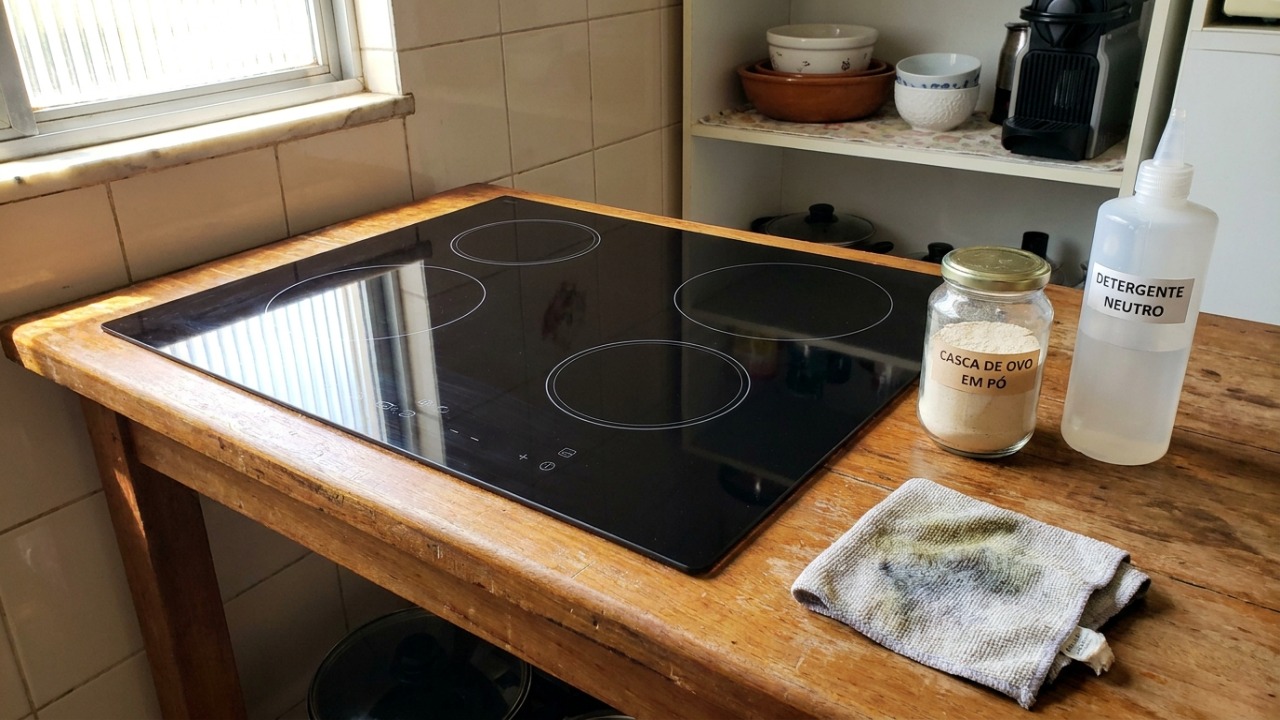 O uso de cascas de ovo trituradas é um método sustentável e eficaz para remover gordura acumulada na cozinha.