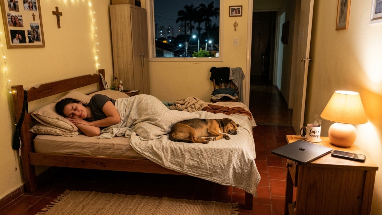 Dormir com o cachorro de estimação ajuda a combater o estresse corporativo e reduz o cansaço mental acumulado.