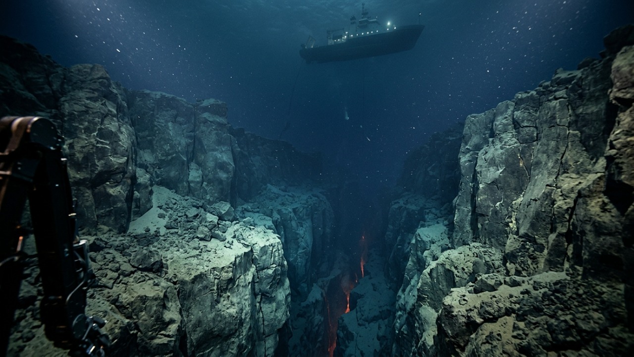 Expedição revela como o calor do manto terrestre moldou a geologia da fenda King’s Trough.