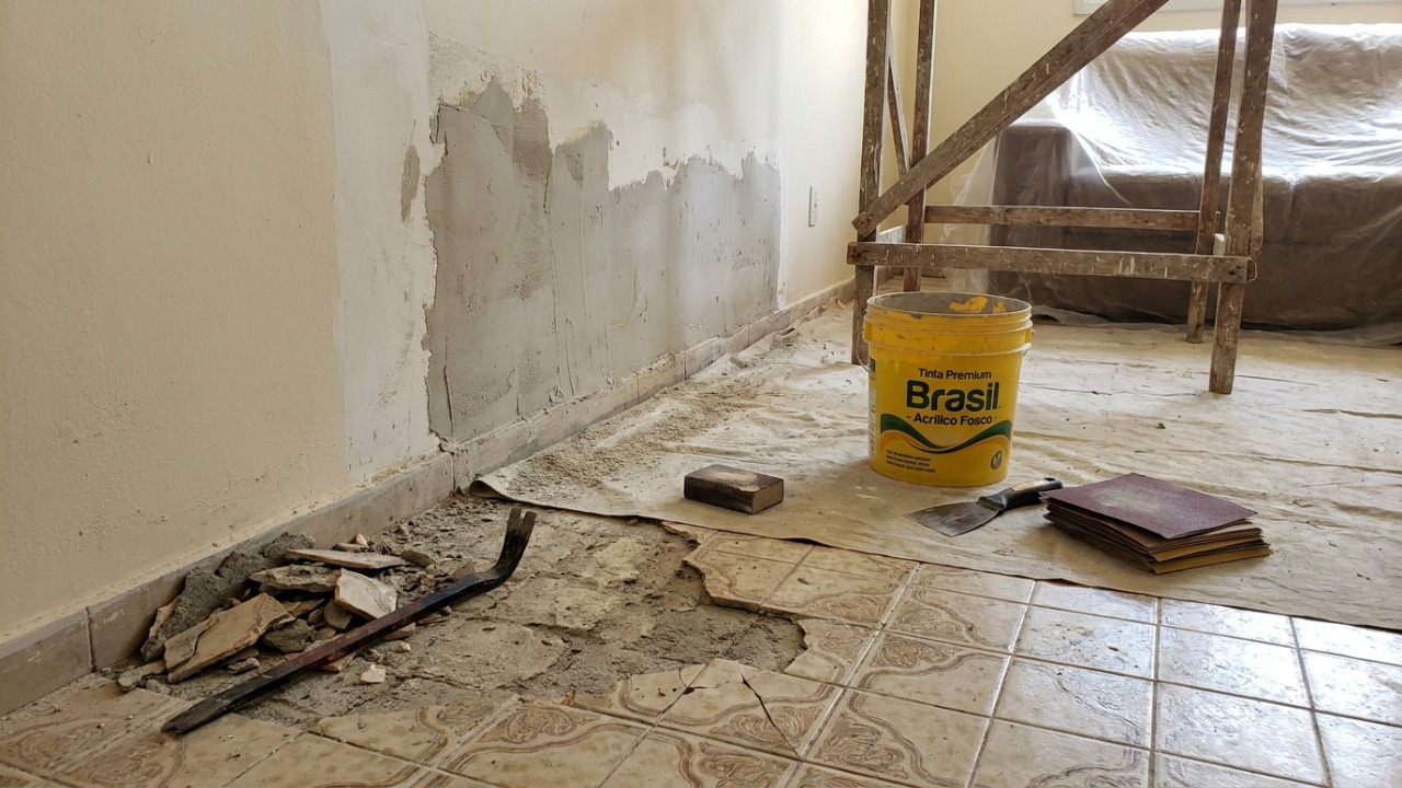 O custo calculado para pintar totalmente uma edificação com essa metragem específica apresenta valores bem definidos.