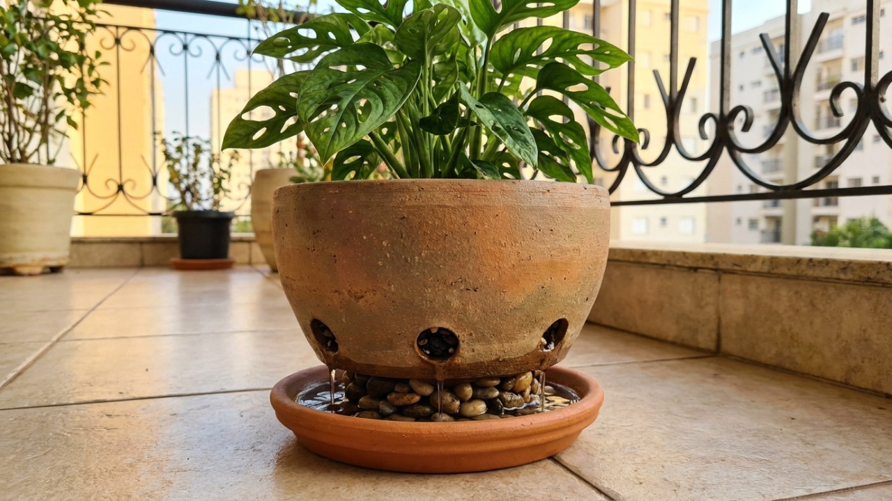 A mistura de terra orgânica com cinza de lenha fornece os nutrientes essenciais para o vaso.