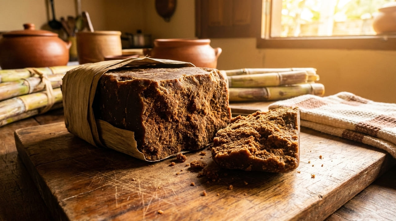 O processo tradicional de fabricação desse doce começa diretamente com a moagem da cana fresca para a extração do caldo puro.