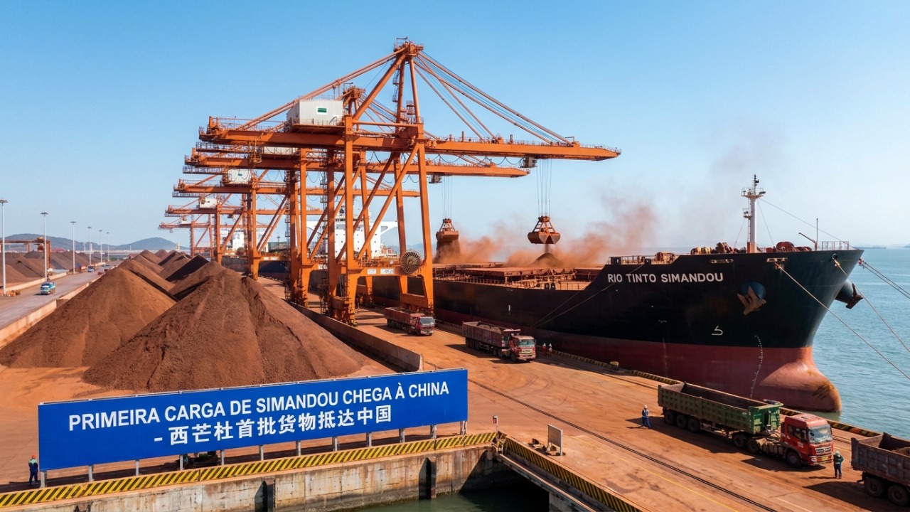 Exportação de minério da Guiné altera a dinâmica da indústria siderúrgica chinesa.