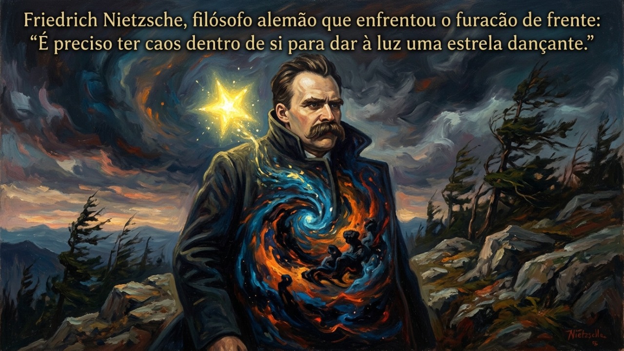 O caos interior é o ponto de partida para a criação de algo grandioso.