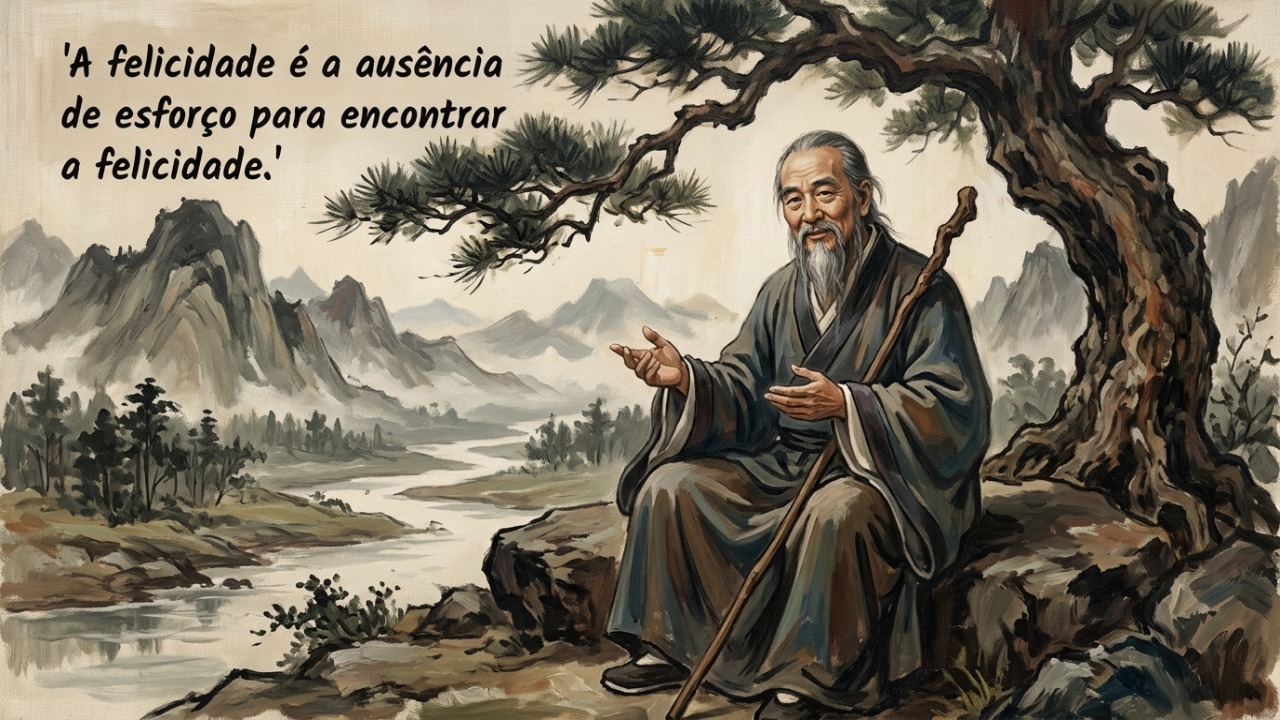 A verdadeira felicidade nasce da ausência de busca.
