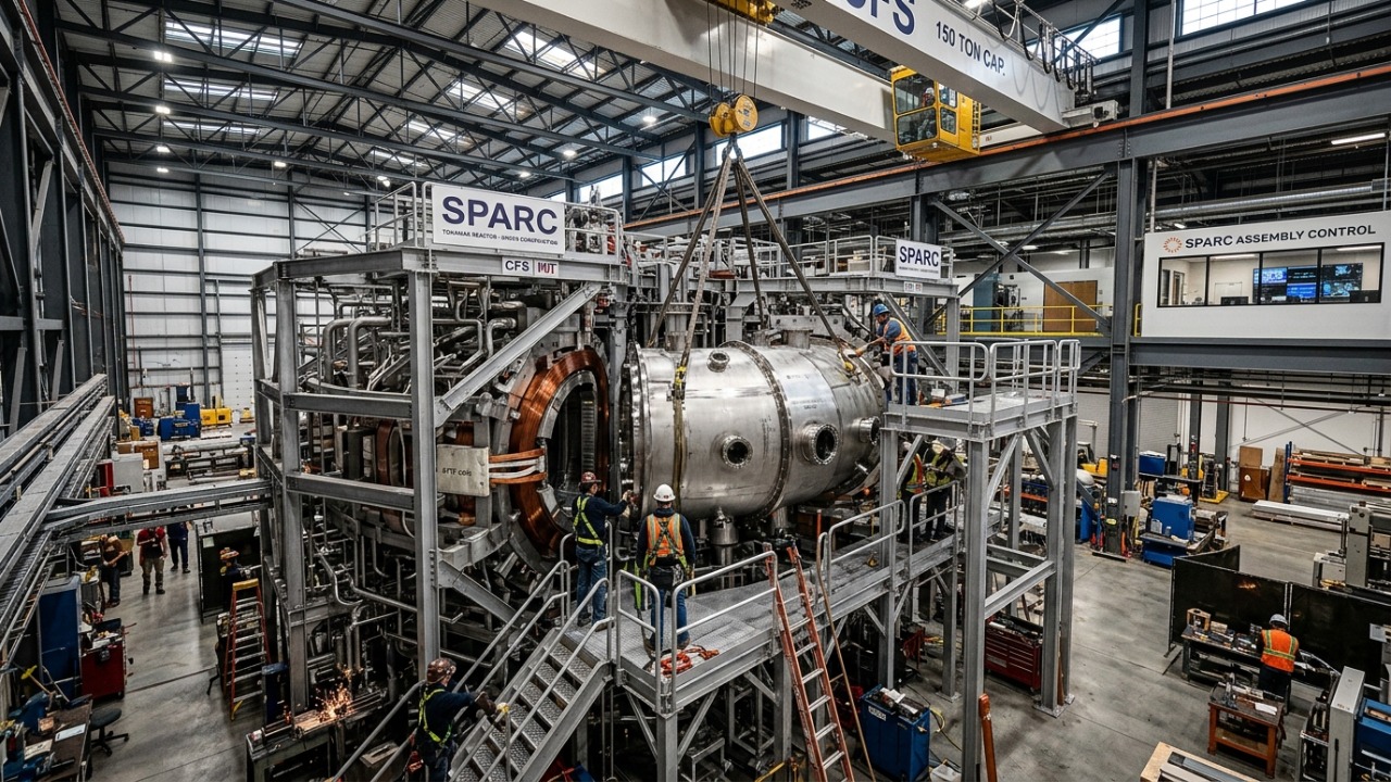 A construção do reator SPARC atinge 75% de progresso consolidando o avanço da fusão comercial.