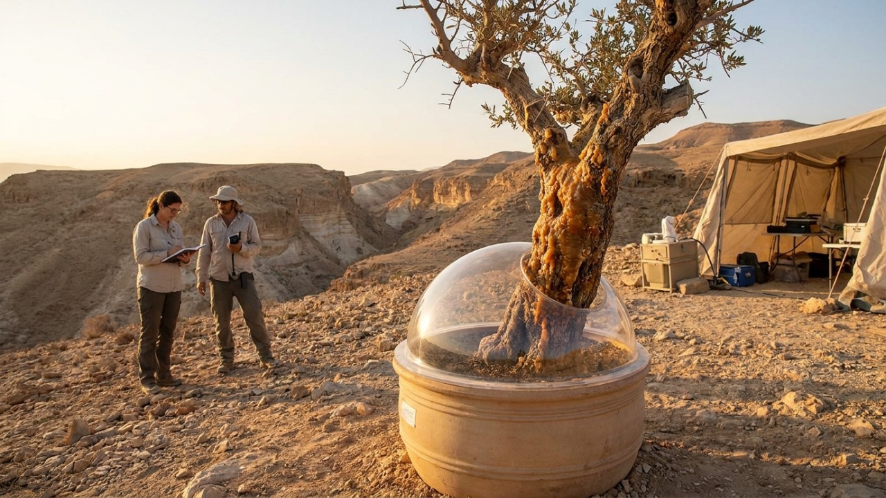 Cientistas cultivam a árvore Sheba a partir de uma semente de dez séculos encontrada no deserto.
