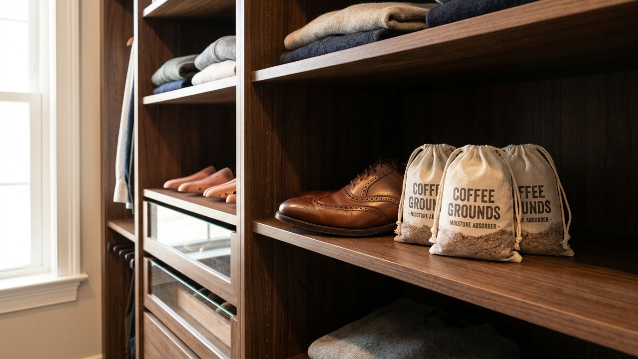 Descubra como proteger sapatos de couro da umidade usando técnicas simples de conservação com borra de café.