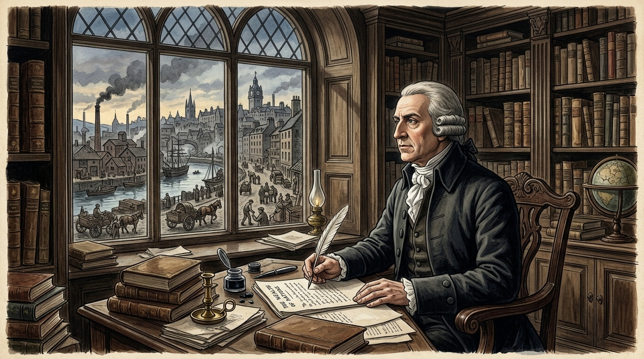 Embora seja frequentemente associado ao liberalismo econômico, Adam Smith não defendia concentração extrema de riqueza