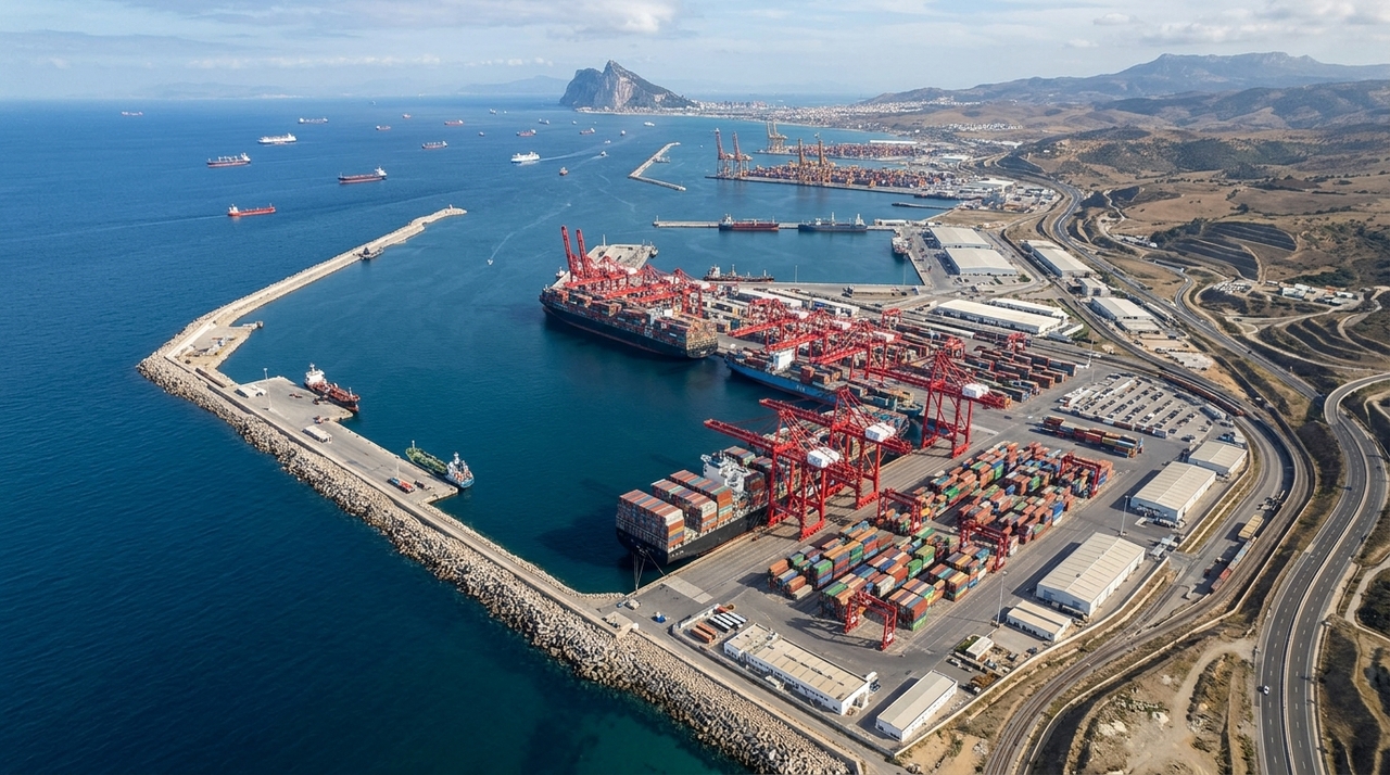 A Espanha sempre teve vantagem geográfica no estreito, principalmente com o Porto de Algeciras.