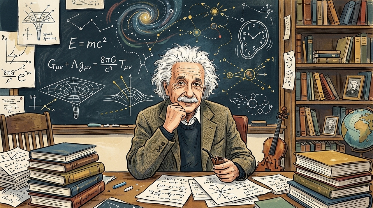 Albert Einstein não diminuía a importância do estudo ou da educação formal.
