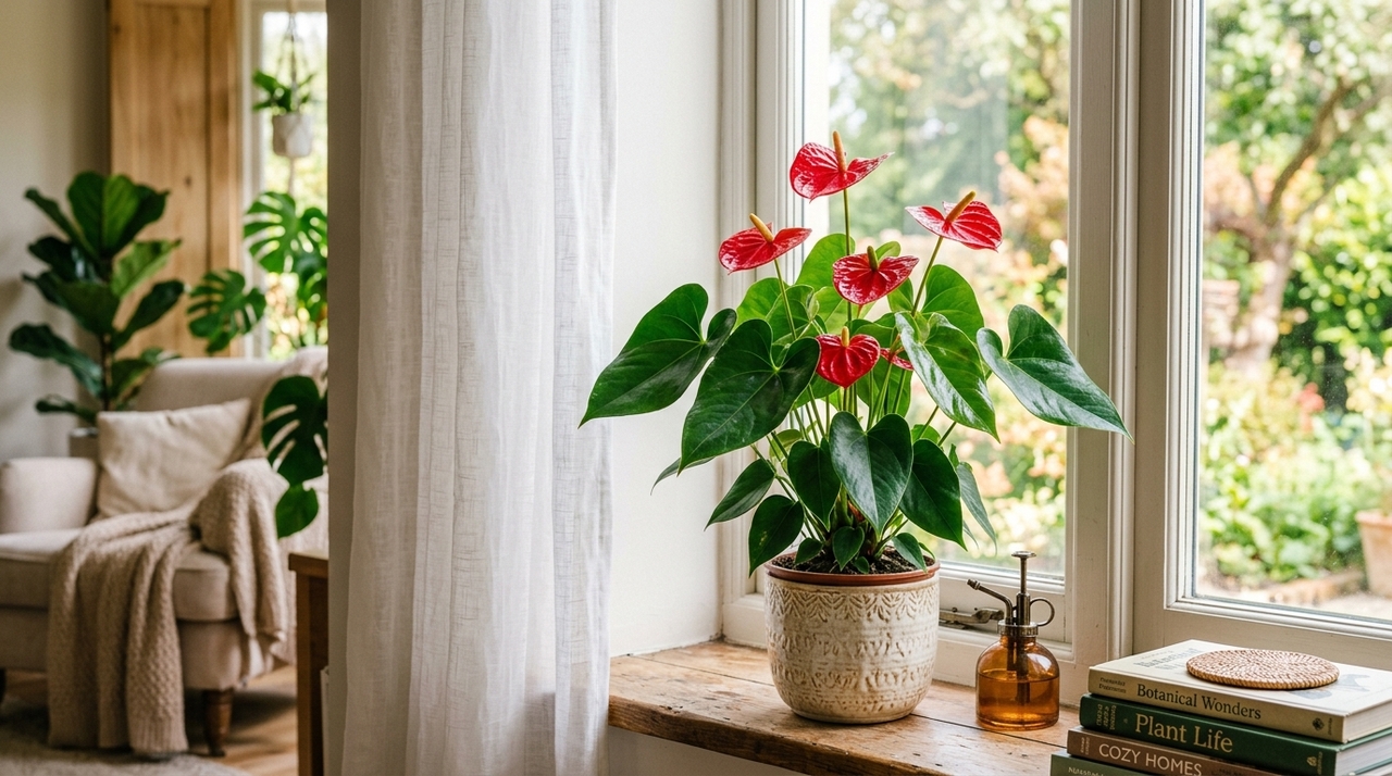 A luz controla boa parte da energia usada pelo antúrio para produzir folhas, raízes e flores.