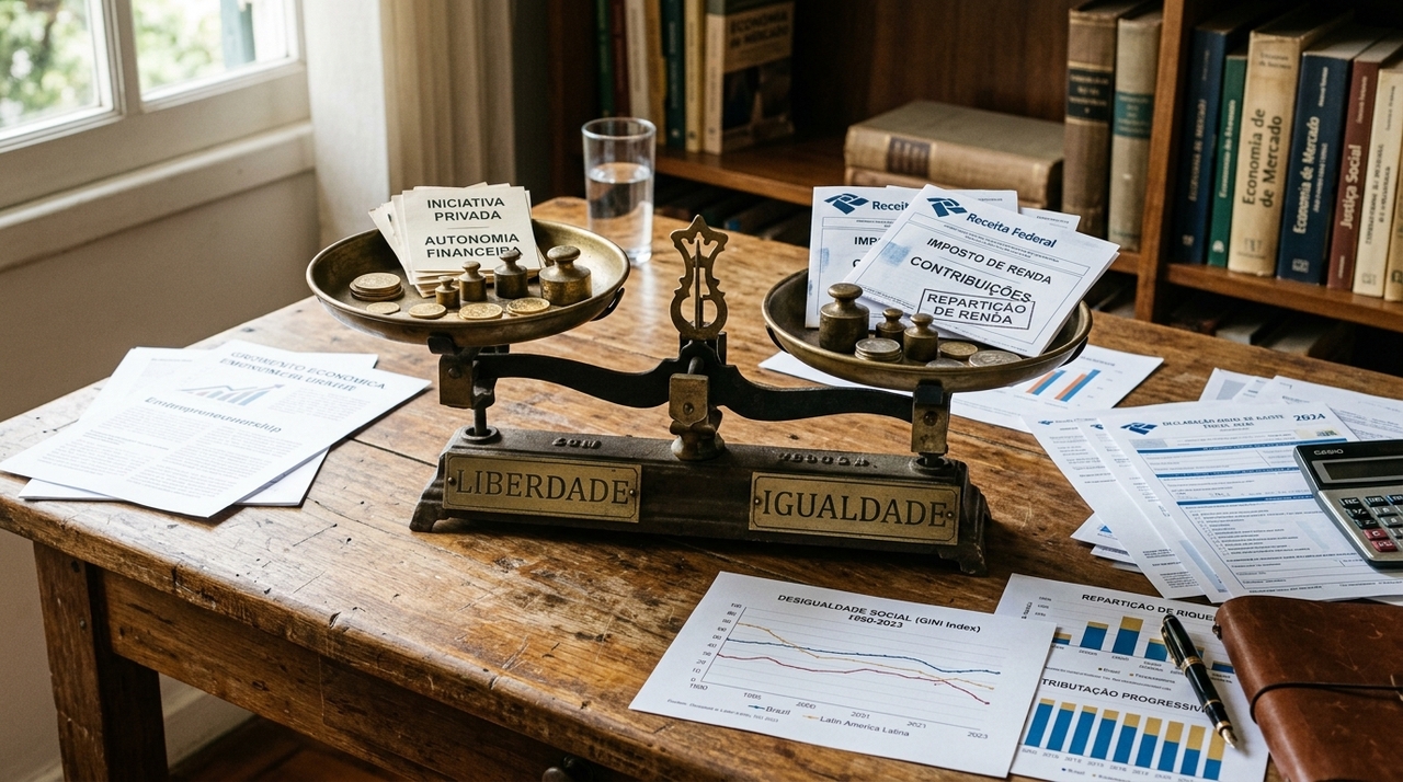 A tensão aparece porque políticas de redistribuição mexem com propriedade, impostos, contratos, mercado de trabalho e decisões empresariais