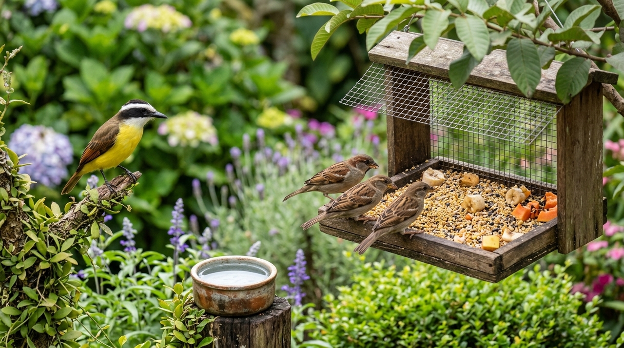 As aves aprendem rápido onde há água, alimento e baixo risco.