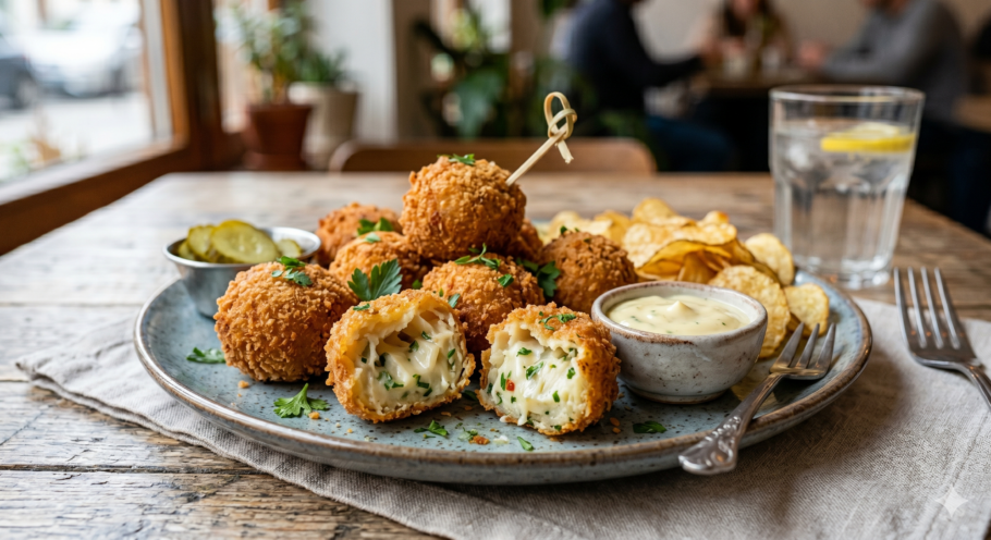 Bolinho de palmito vegano fácil e saboroso
