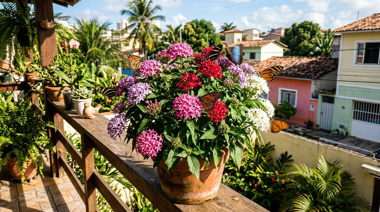O melhor lugar é onde a planta receba bastante sol direto.