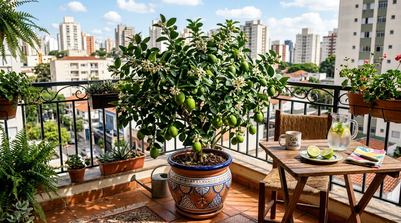 O limoeiro anão é uma variedade cítrica de porte reduzido, ideal para ambientes menores e cultivo em vasos