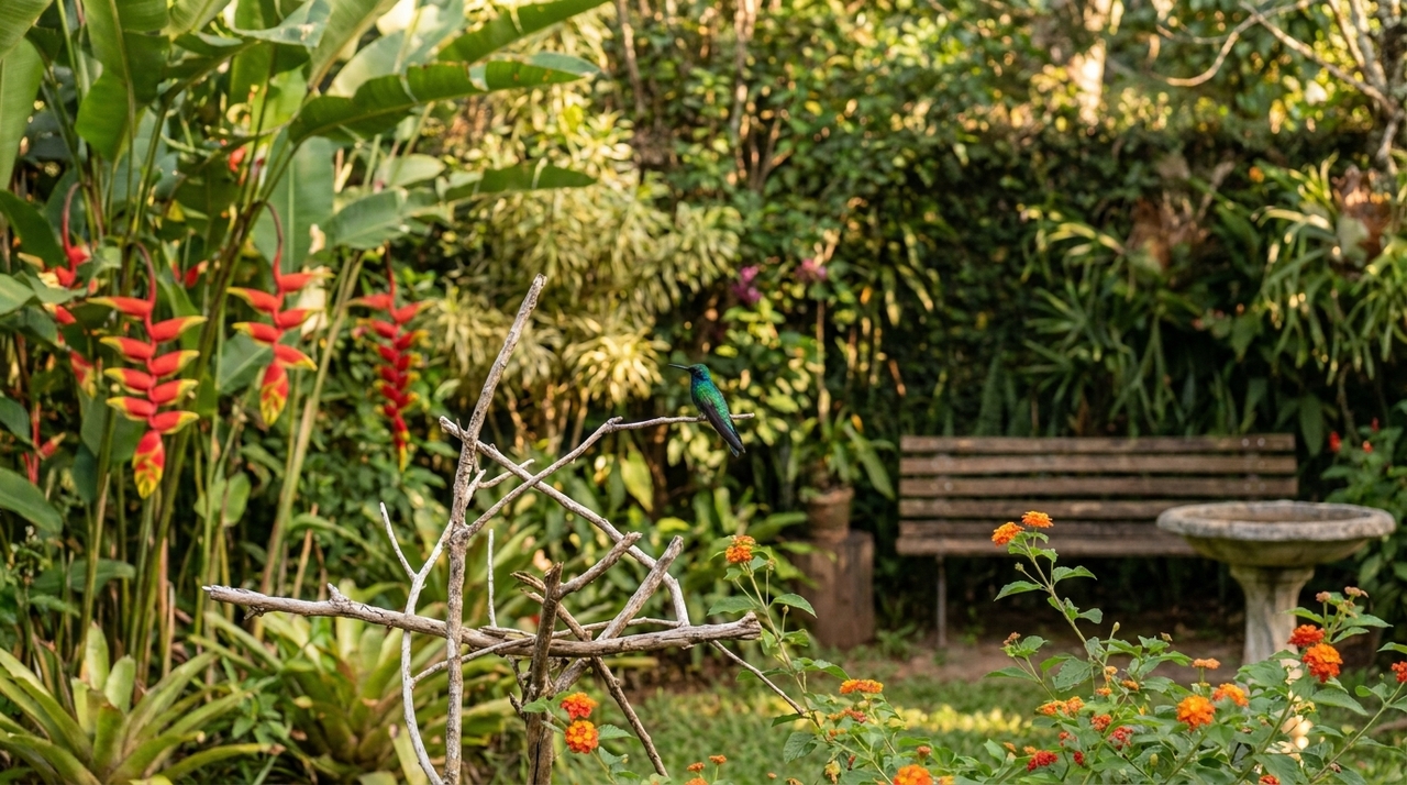 Muitas pessoas acreditam que apenas plantar flores coloridas já é suficiente para receber essas aves no quintal.