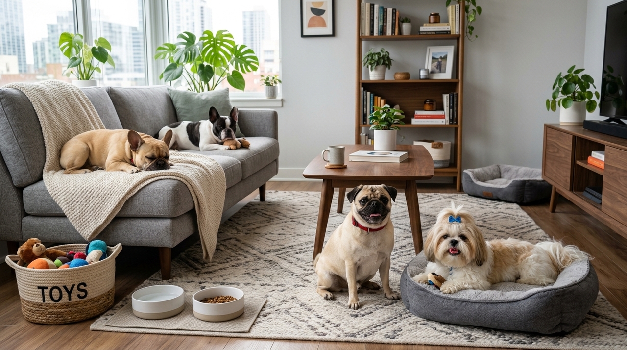 Nem sempre os menores cães são os mais indicados para viver em locais compactos.