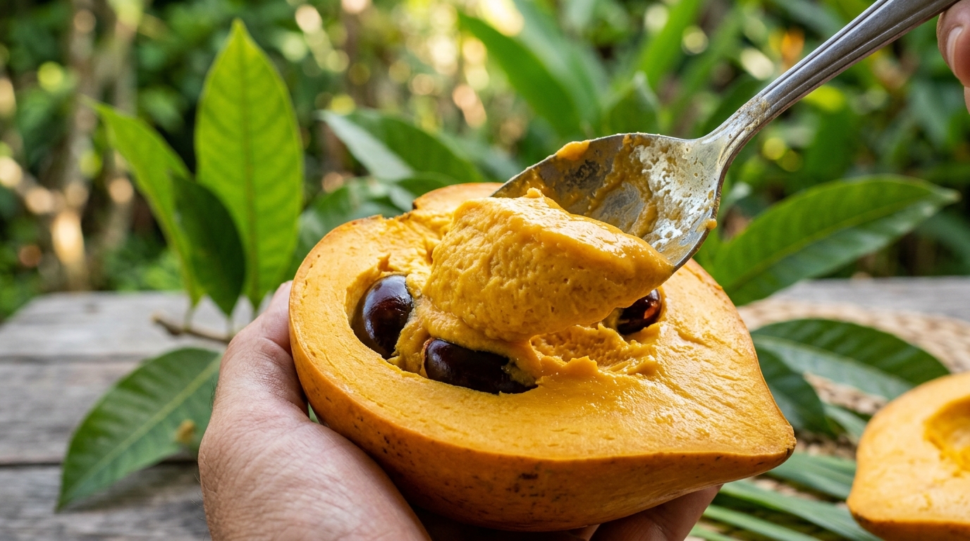 O sabor do canistel é naturalmente doce, mas não tem acidez marcante