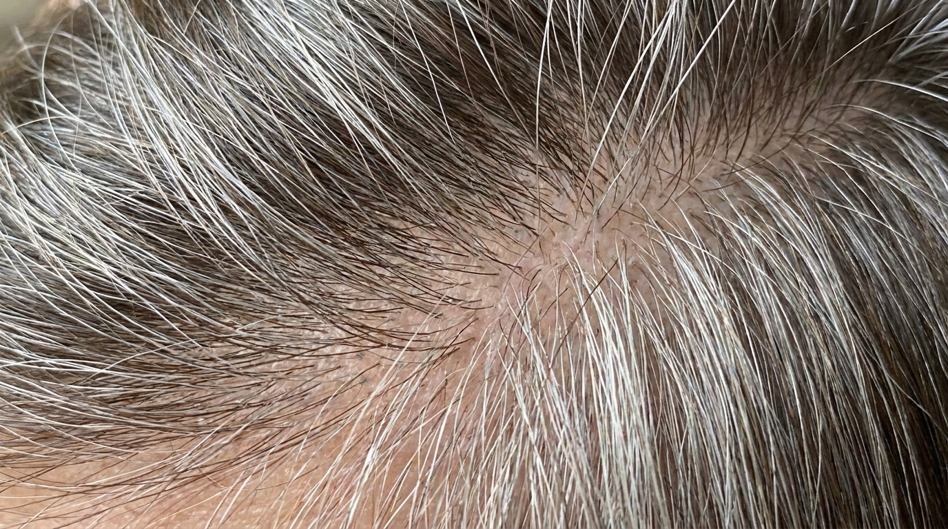 A perda de melanina nos folículos faz os fios crescerem brancos ou prateados ao longo do tempo.