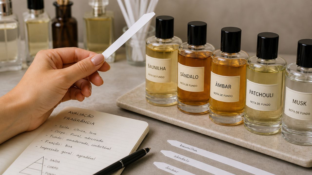 Encontre o perfume ideal combinando sua data de nascimento com testes práticos e preferências pessoais.