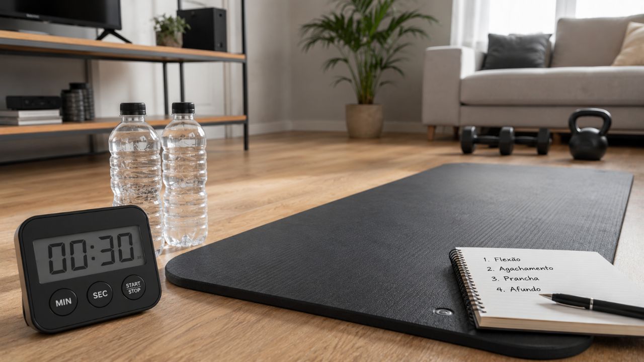 A constância em circuitos simples fortalece o corpo e melhora a postura com praticidade.