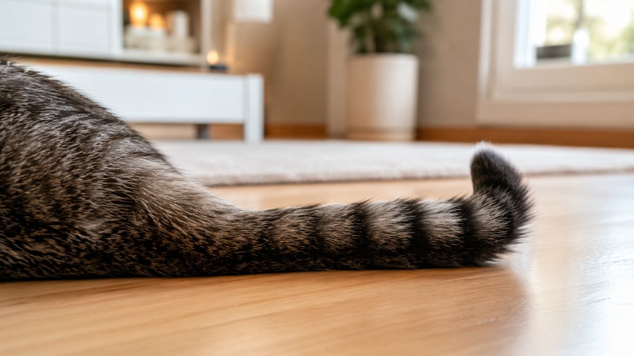 O formato e os movimentos do rabo revelam quando um gato se sente seguro, relaxado e feliz.