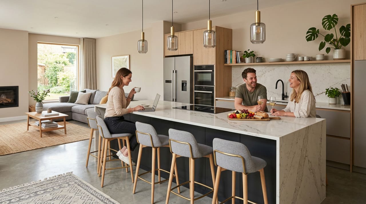 Esse destaque tem relação direta com a preferência por ambientes integrados, nos quais cozinha, sala e até home office dividem o mesmo espaço de forma fluida.
