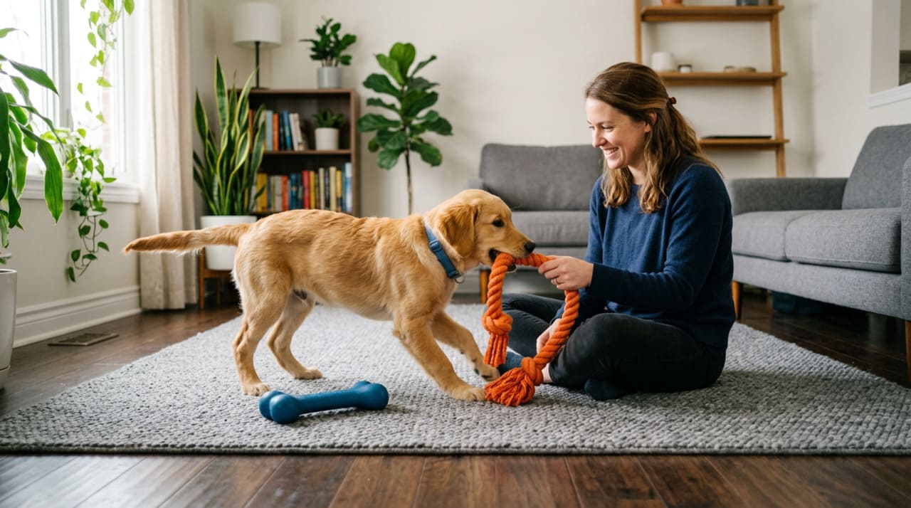 Os cães costumam ficar muito animados durante as brincadeiras, principalmente em ambientes menores