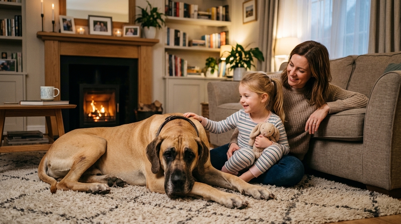 Muitas famílias procuram cães grandes e tranquilos que convivam bem com crianças e visitantes