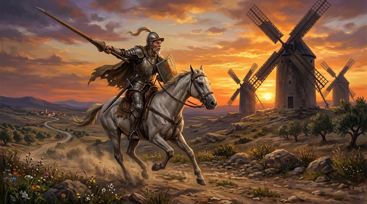 Dom Quixote mostra que uma vida sem sonho pode parecer sensata por fora e empobrecida por dentro.