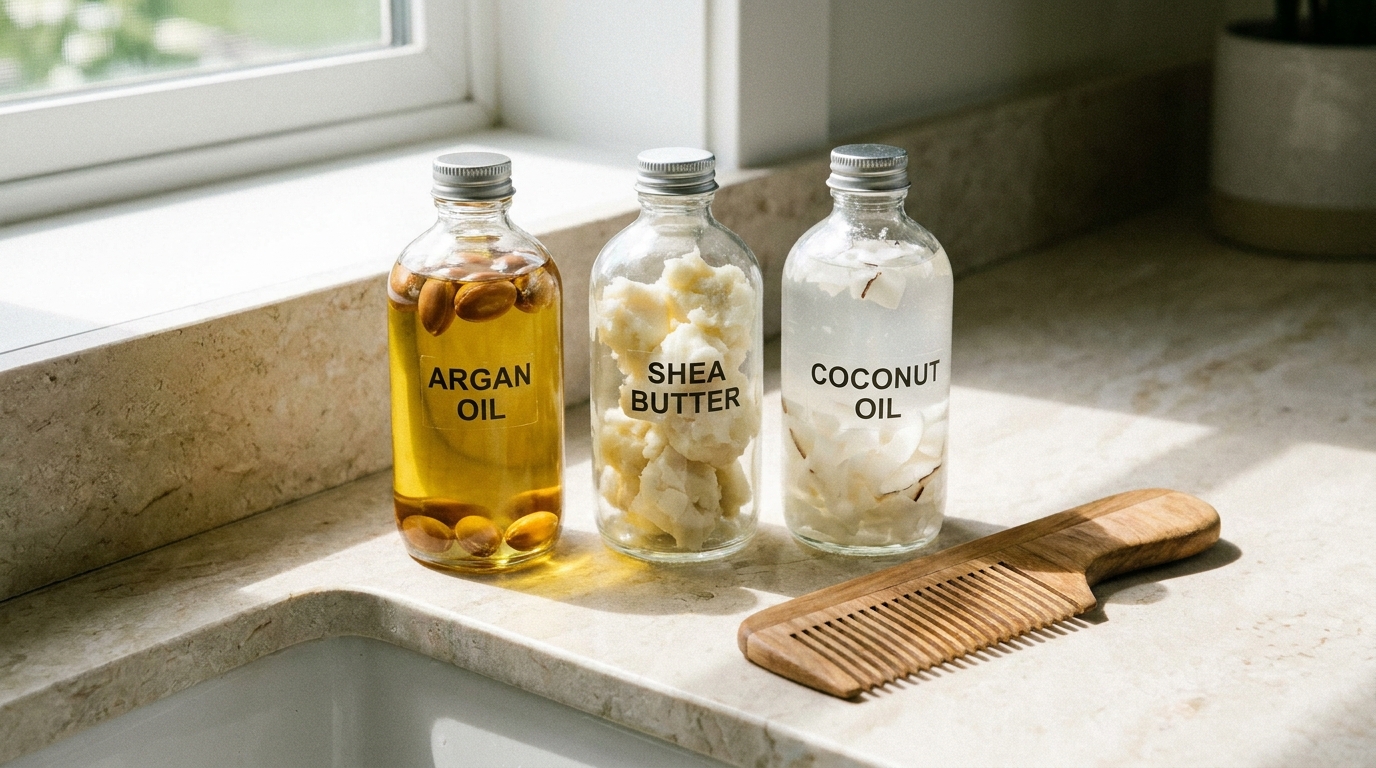 Ingredientes como argan, karité e óleo de coco ajudam a nutrir e proteger diferentes tipos de cabelo.
