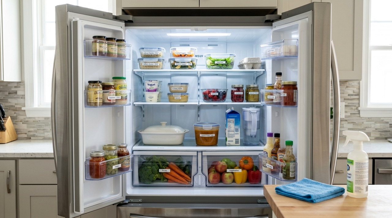 A geladeira mantém os alimentos em baixa temperatura para retardar o crescimento de bactérias e fungos, mas isso só funciona bem se o interior estiver limpo