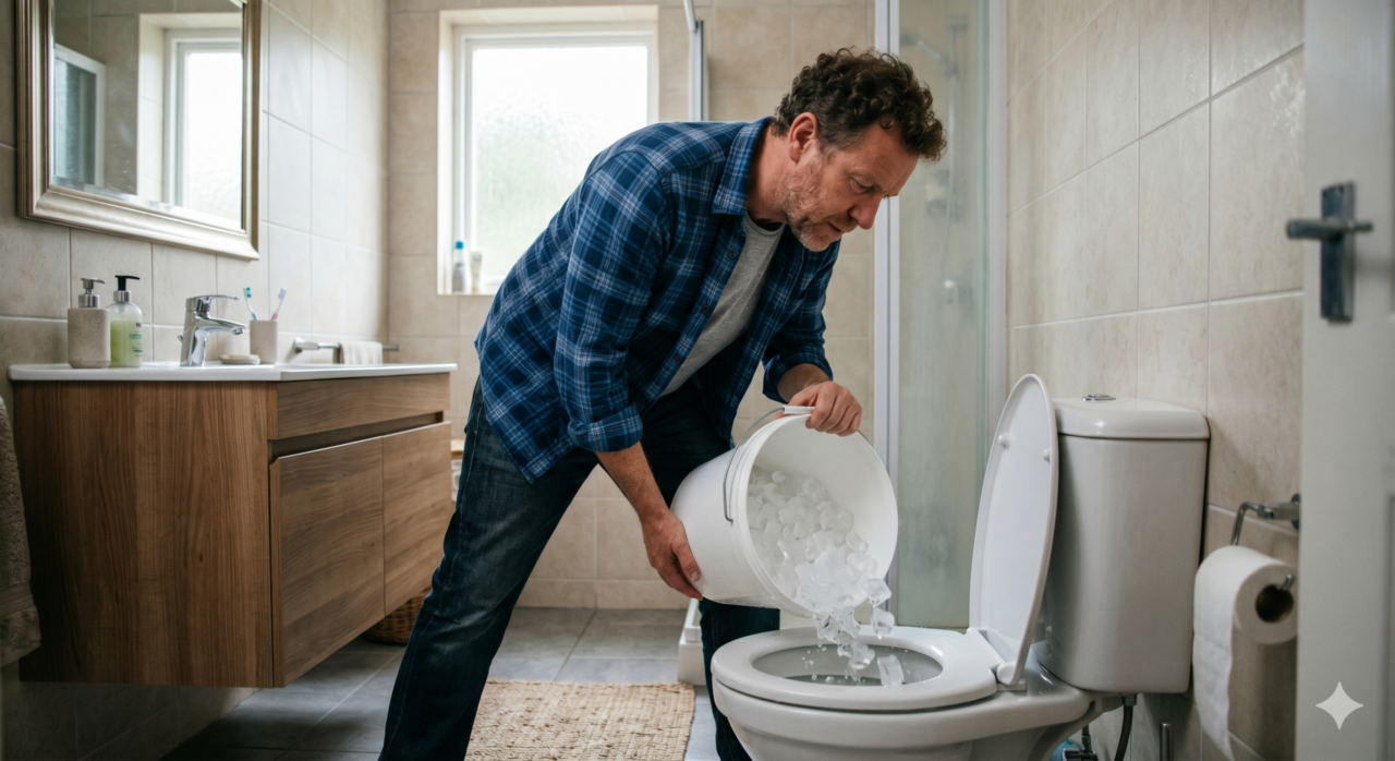 Gelo no vaso sanitário: para que serve este truque caseiro semanal