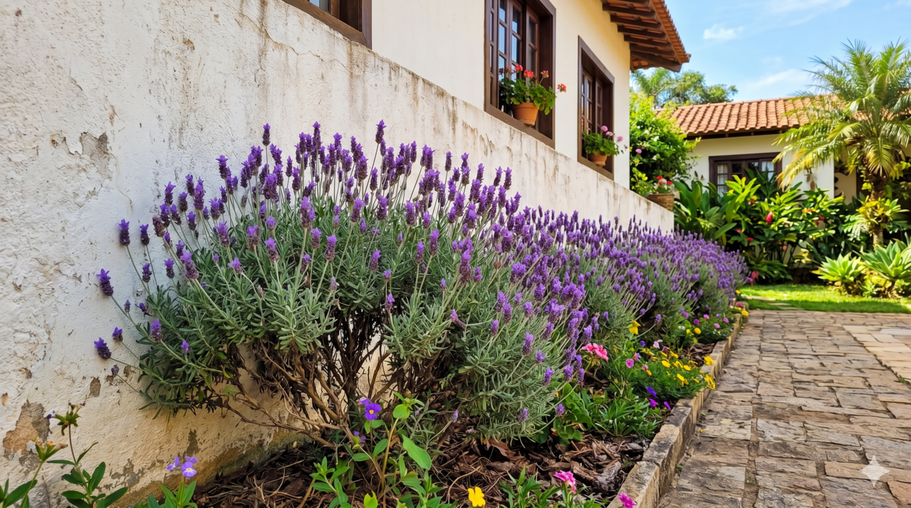 Muro sem vida? Descubra por que a lavanda é a melhor escolha para decorar sem causar rachaduras.