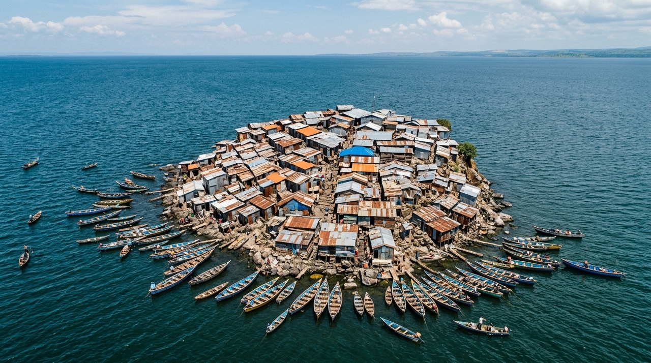 Viver em Migingo significa dividir quase tudo