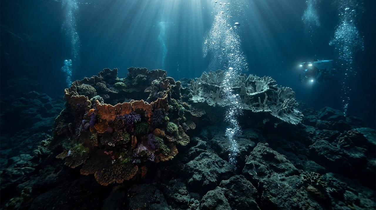Este organismo de dois mil anos serve como um laboratório natural essencial para prever a adaptação da vida marinha às mudanças climáticas globais.