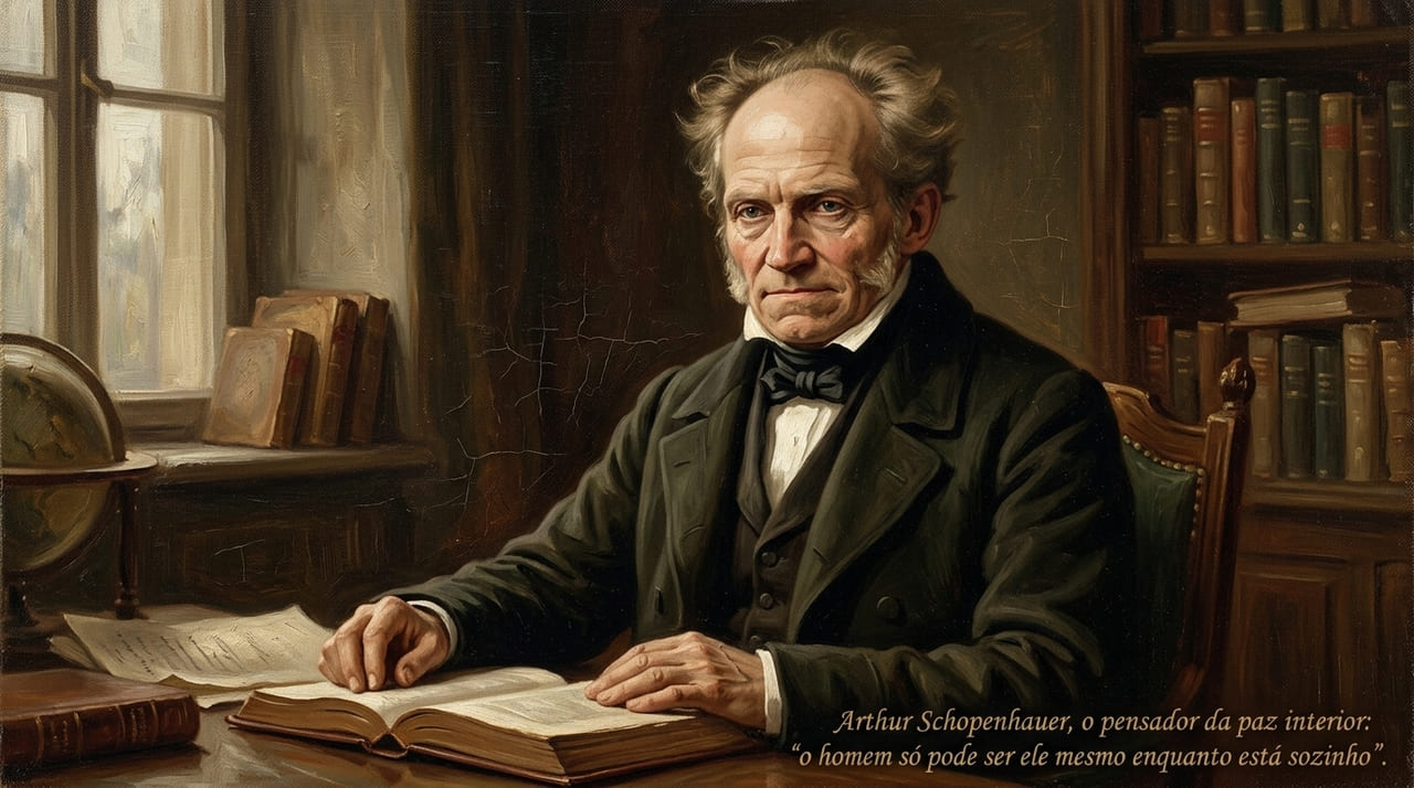 Schopenhauer aponta que a autonomia do ser depende da sua capacidade de estar só.