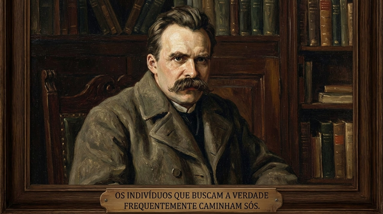 Para Nietzsche, a autêntica liberdade do pensamento afasta o indivíduo das certezas da multidão.