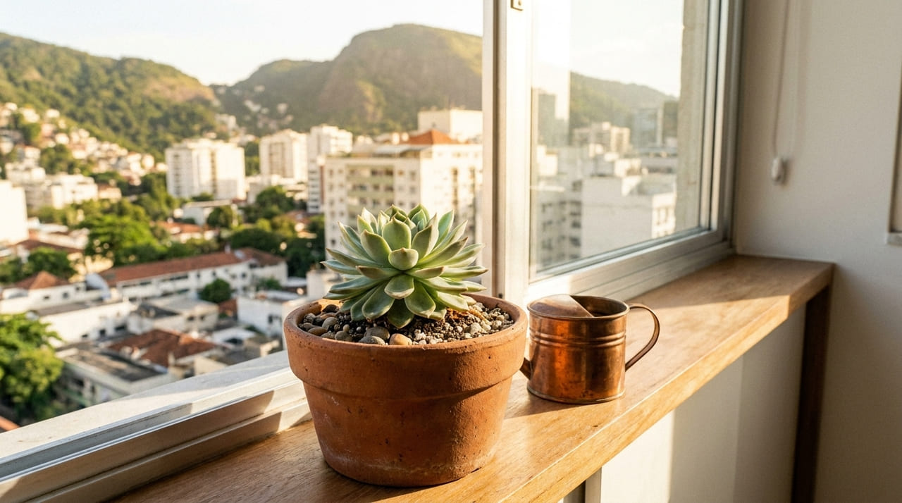 O uso de substratos porosos e a boa ventilação são essenciais para evitar o apodrecimento das raízes em espaços urbanos.